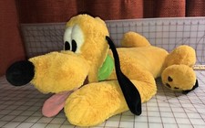 Disney Parks Floppy Pluto Dog Plush Toy 20" Laying Down Soft Stuffed Animal-M