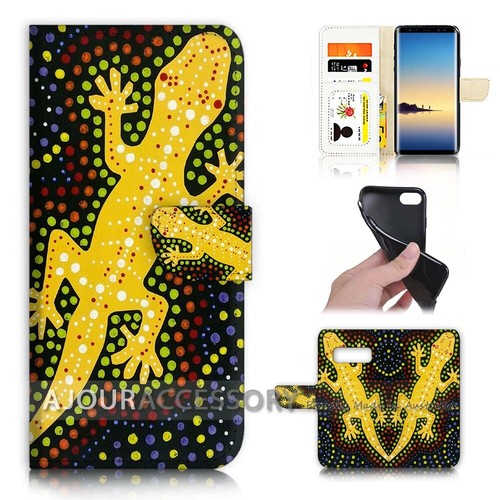 ( For Samsung S10e ) Wallet Flip Case Cover AJ21755 Aboriginal Art Lizard