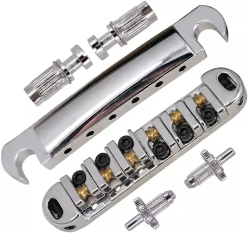 Abr-1 Style Tune-O-Matic Bridge Tailpiece Roller Saddle Bridge for Gibson Les Pa