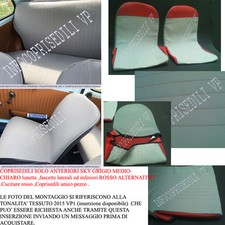 Fiat 500 F L Cinquino SITZBEZÜGE NUR VORNE KOMPLETT GRAU..ROT..einkommt*