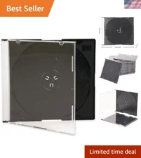 Elegant 5.2mm Slim CD Jewel Cases with Insert Clips - 100 Pack Collection