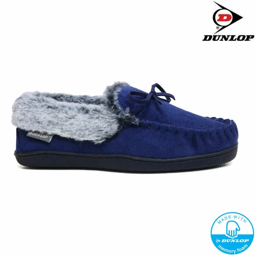 WOMENS MOCCASIN WARM SLIPPERS FAUX SUEDE SHEEPSKIN LOAFERS LINED LADIES SHOES - Image 4 of 4