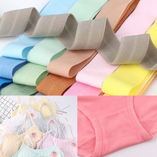 2cm*10M Solid Fold Over Elastic Ribbon FOE Trim for Elastic Headbands Hair Ties - Picture 6 of 24