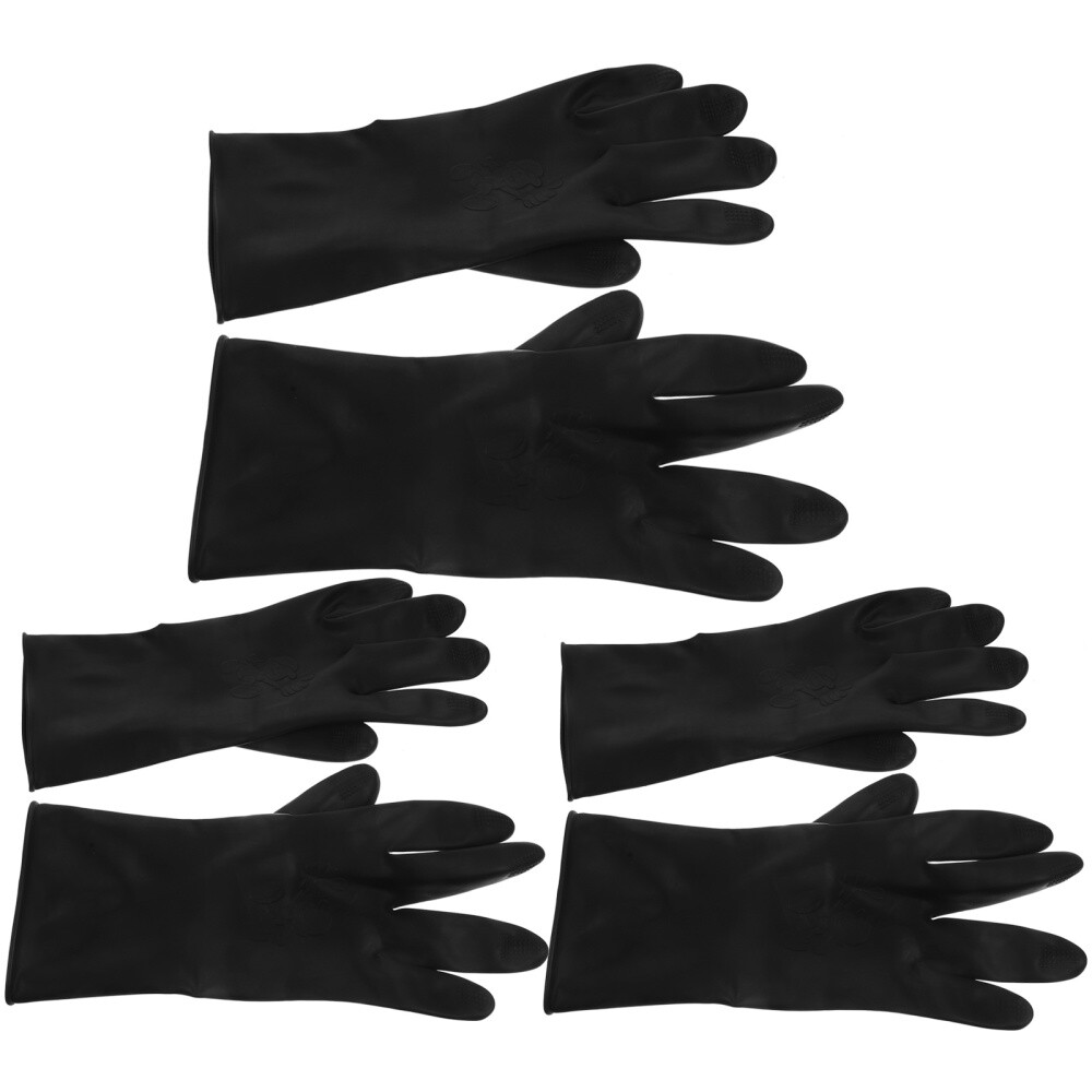 9 Pairs Black Rubber Gloves Reusable Disposable Latex Hair Dying eBay