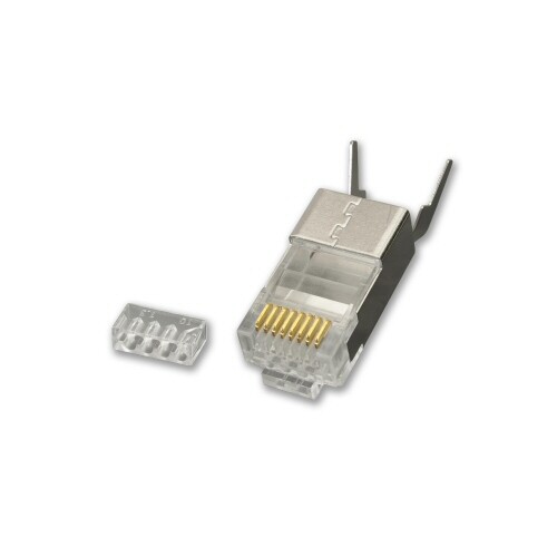 10 Kauden CAT6a RJ45 1.30mm 8.5mm Network Plug Shielded With Loading Bar LC6A130 - 第 4/5 張圖片