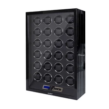 Classic LED Watch Winder for Automatic 24 Watches Storage Display Case Box LCD