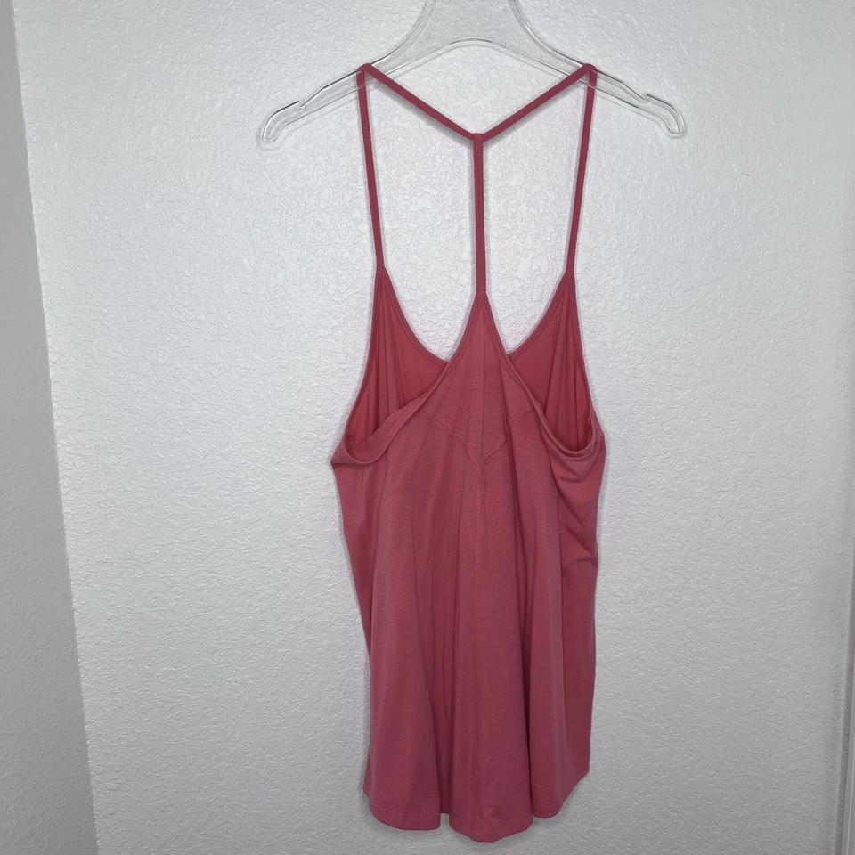 Camiseta sin mangas Glyder Free Flow de gran tamaño espalda cruzada en rosa coral azúcar talla mediana M Foto 2 de 4