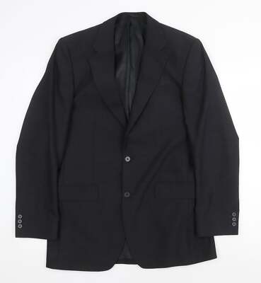 Scott & Taylor Herren Anzugjacke schwarz Polyestermischung Größe 38 Reg