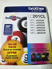 Brother LC201CL Cyan Magenta Yellow Ink Cartridges