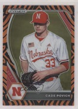 2021 Panini Prizm Draft Picks Tiger Stripes Prizm 9/99 Cade Povich #PDP98 nd3