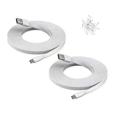 Usb Outside Cable PDEEY 2 Pack 25 ft USB C Cable for Security Camera Outdoor Indoor, Type ...
