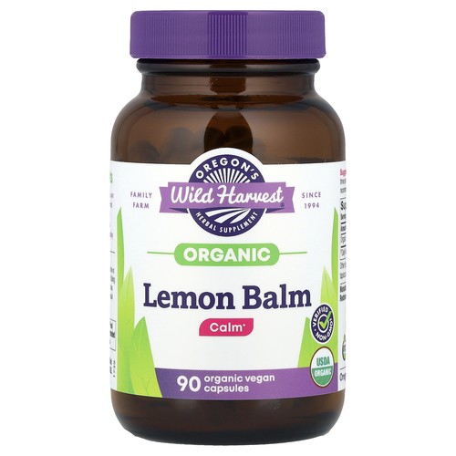 Oregon s Wild Harvest Lemon Balm 90 Vegetarian Capsules Dairy-Free, Gluten-Free,