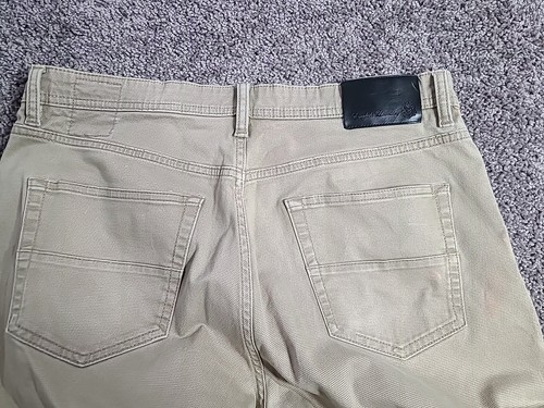 English Laundry Pants Walker Mens 34x32 Tan Khaki Flat Front Stretch Cotton Soft - Picture 13 of 13