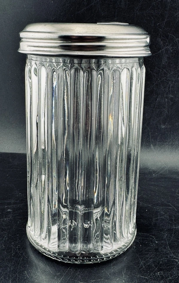 Dispensador de azúcar vintage Anchor Hocking restaurante comedor estilo vidrio acanalado Foto 3 de 4