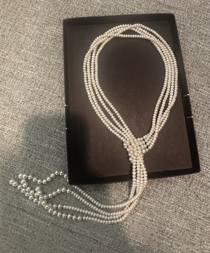 Multi-Strand Beaded Necklace White Cultured Pearl