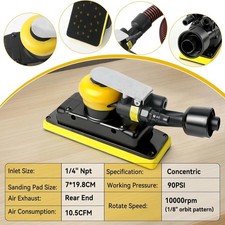 Air Orbital Flat Bed Sander rectangular 70mm x 198mm Sander pneumatic