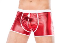 ANDALEA WETLOOK ROT BOXER SHORTS clubwear rei...