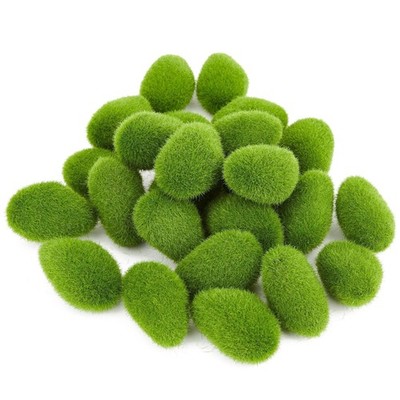 30 PCS Artificial Moss Rocks Green Decoration For Floral Craft Moss Wall