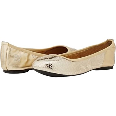 Butterfly Twists Vivienne Gold Metallic Women's Foldable Ballet Flats Size 6