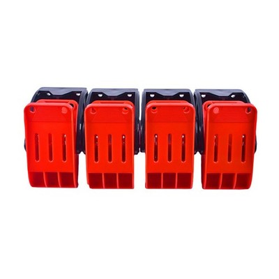 Car Wash Floor Mat Clamps 4 Pack,Swivel Large Anti-Slip 1, Red+black 