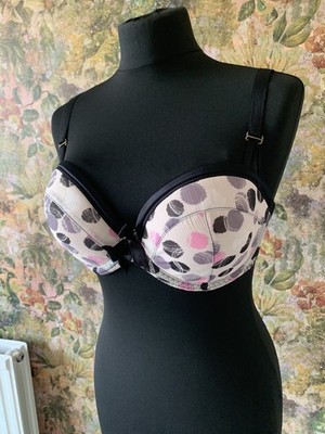 Jasper Conran Bra 36D Padded Underwired T-shirt Spotted Push