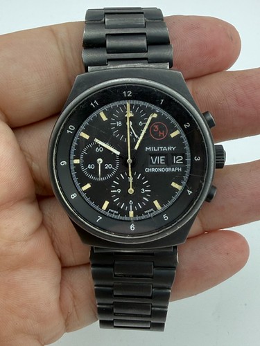 VINTAGE PORSCHE DESIGN 3H MILITARY PVD CHRONO LEMANIA 5100 EJERCITO DE VENEZUELA