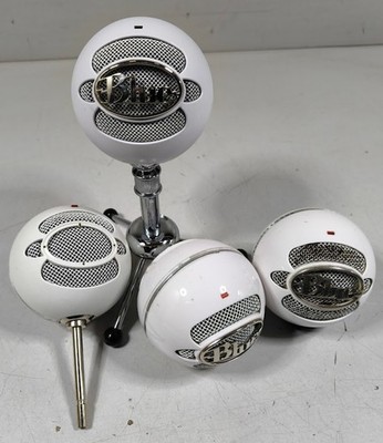 Lot Von 4 Blue Snowball USB Mikrofonen Blau Gebraucht   Funktionstüchtig