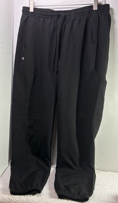 Scrubstar Medical Scrubs Pants Women's Drawstring Elastic Leg Size Medium Black