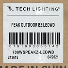 Visual Comfort Tech Lighting Peak LED 13" Porch Wall Light in Bronze, Sealed New