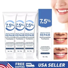1x 7.5% Hydroxyapatite Toothpaste Remove Yellow Tooth Stains For Sensitive Teeth