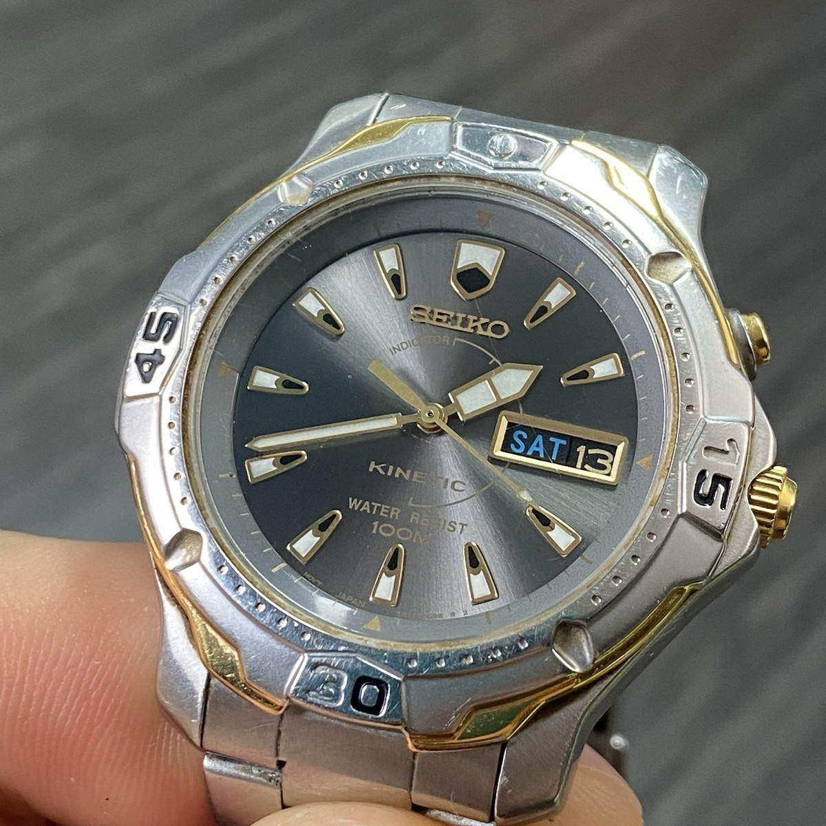SEIKO Kinetic 腕時計 100m防水 Seiko Kinetic Water Resistant 100m Watch - Seiko Kinetic Men's