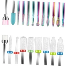  21pcs Nail Drill Bits Sets, 3/32 Inch Cuticle Electric 21Pcs Nail Drill Bits