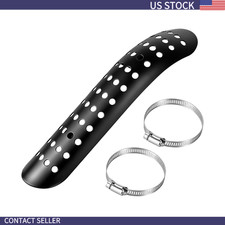 Motorcycle Curved Exhaust Heat Shield Universal Metal Steel Muffler Pipe Elbow Motorcycle Curved Exhaust Heat Shield Universal Metal Steel Muffler Pipe Elbow