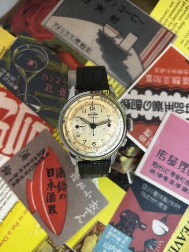 Vintage Enicar 2 Register Chronograph Venus Valjoux 34mm Men's Wristwatch 1950’s - Picture 8 of 10