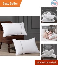 Bed Pillows Queen Size Set of 2, Medium Firm Hotel Pillows for Sleeping, Cool...