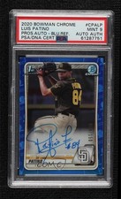 2020 Bowman Chrome Prospects Blue Refractor Luis Patino PSA 9 MINT Auto 1lq2