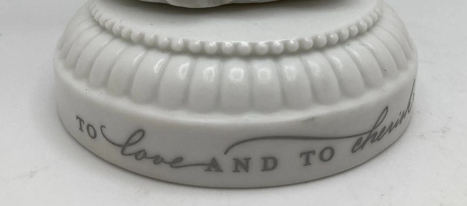 Hallmark Keepsake 2005 Porcelana Boda Pastel Topper "Amar y apreciar" Foto 2 de 4