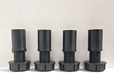 12 Pack Adjustable Furniture Legs Black – Wardrobe & Cabinet Feet – 60–95mm