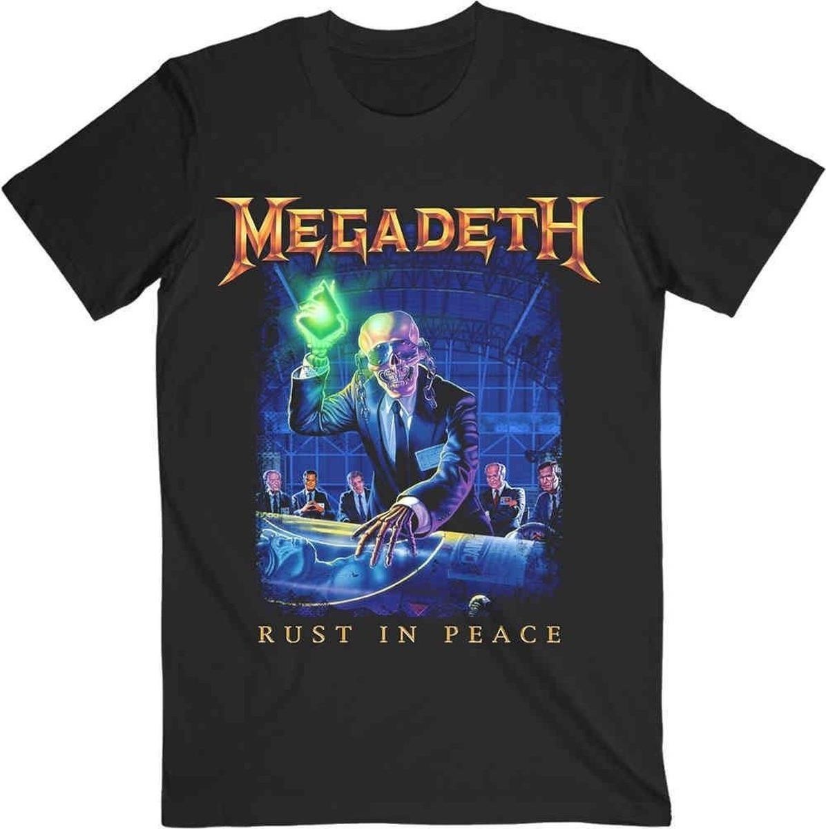 Megadeth: Rock Off - Rust In Peace Tracklist Back Print (T-Shirt Unisex Tg. L)