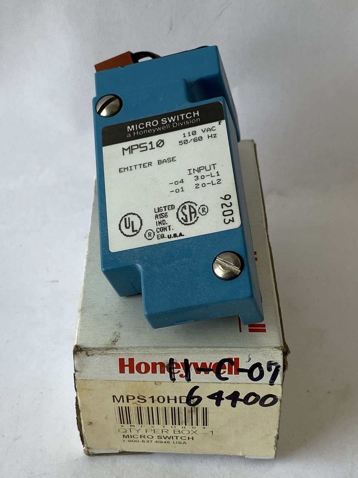 HONEYWELL MPS10HD 92-132VAC NSNP Sensor Accessory