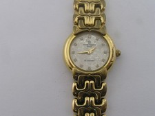 Vintage Michel Herbelin Paris LeLouvre Ladies Watch Fancy Case Dial & Band Works
