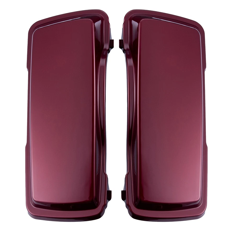 Crimson Red Sunglo Saddlebag Lids Cover Fits Harley Street Road Glide 1994-2013 - Image 2 of 4
