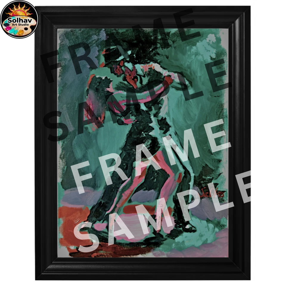 Pintura al óleo original 12x16 lienzo danza tango figurativo expresionista Foto 4 de 4