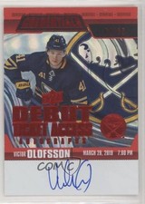 2019-20 Credentials Debut Ticket Access Autos Red 61/65 Victor Olofsson Auto ct7