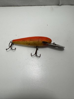 Vintage Metal Lip Collectable Rapala Finland Deep Diver Balsa Wood