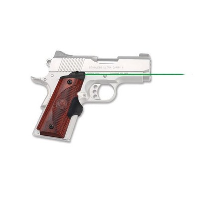 Crimson Trace Green Master Series Lasergrips Rosewood for 1911 Compact