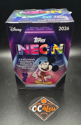 2026 TOPPS DISNEY NEON BLASTER BOX (35 Card) QTY DISCOUNT  Free   Shipping