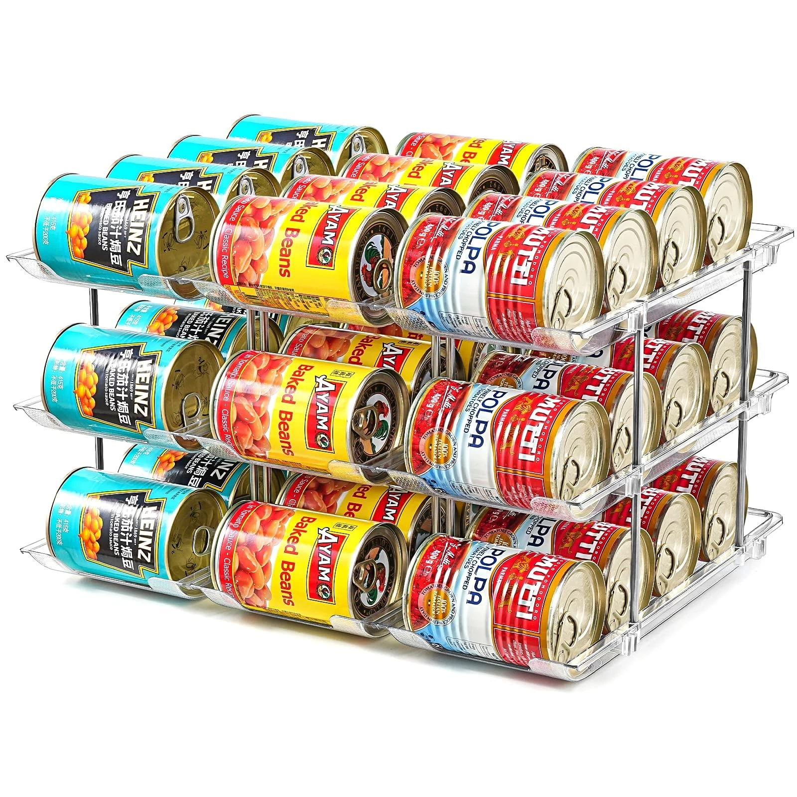 Can Organizer for Pantry, Stacking Can Storage Organizer Pantry, Automatic Ro...