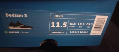 Brooks Bedlam 3 Men's Running 11.5  mint condition 