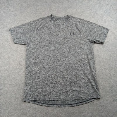 Under Armour Shirt Mens Medium Gray The Tech Tee Short Sleeve Athletic Top